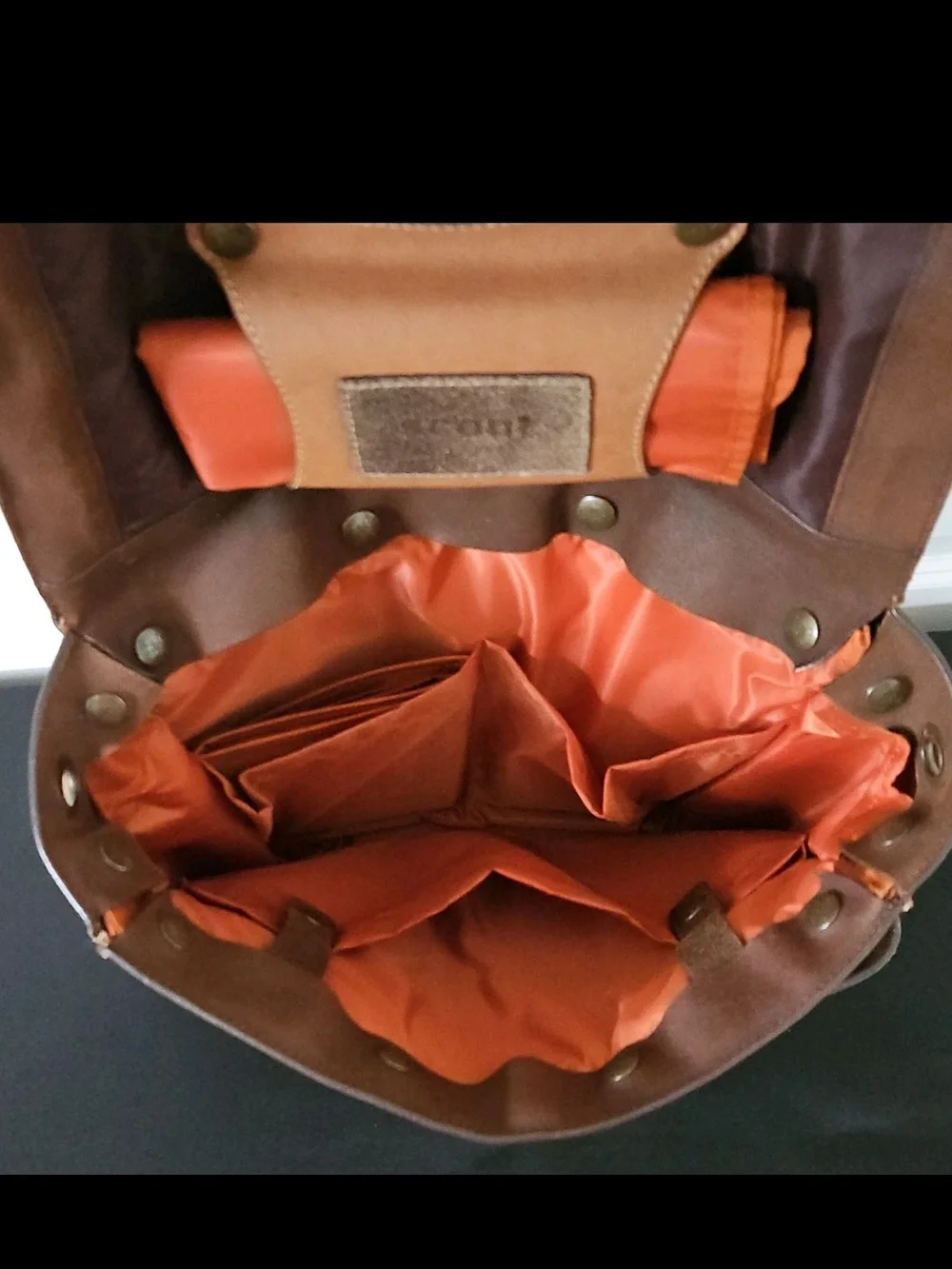 Petunia Pickle Bottom Leather Scout Brown Journey Messenger Bag Adjustable Strap